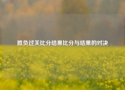 胜负过关比分结果比分与结果的对决