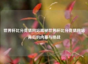 世界杯比分竞猜网站揭秘世界杯比分竞猜网站背后的内幕与挑战