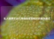 私人棋牌平台代理商探索新时代的盈利模式