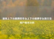 谁有上下分棋牌的平台上下分棋牌平台简介及用户需求分析