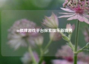 66棋牌游戏平台探索娱乐新境界