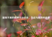 提现不黑的棋牌平台安全、合法与高效的选择