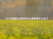 310V大赢家比分网为什么突然登不上去了