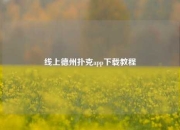 线上德州扑克app下载教程