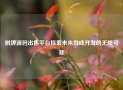 棋牌源码出售平台探索未来游戏开发的无限可能