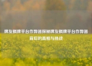 牌友棋牌平台作弊器探秘牌友棋牌平台作弊器背后的真相与挑战