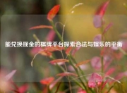 能兑换现金的棋牌平台探索合法与娱乐的平衡