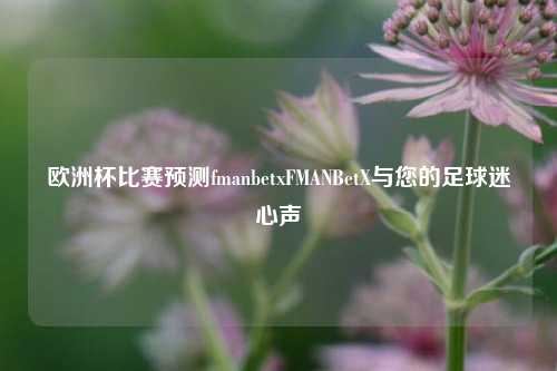 欧洲杯比赛预测fmanbetxFMANBetX与您的足球迷心声