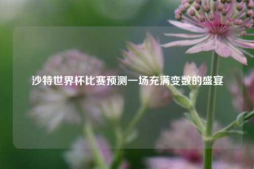 沙特世界杯比赛预测一场充满变数的盛宴