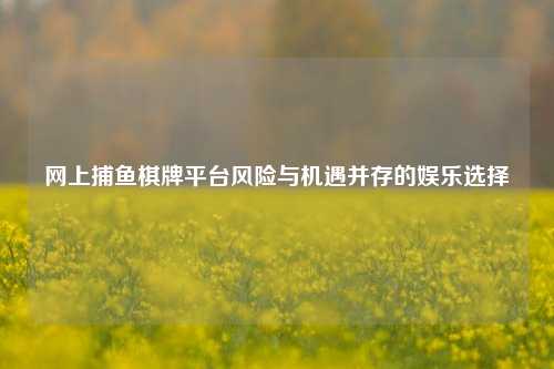 网上捕鱼棋牌平台风险与机遇并存的娱乐选择