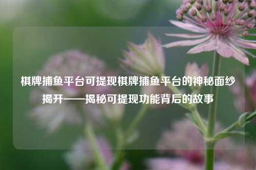 棋牌捕鱼平台可提现棋牌捕鱼平台的神秘面纱揭开——揭秘可提现功能背后的故事