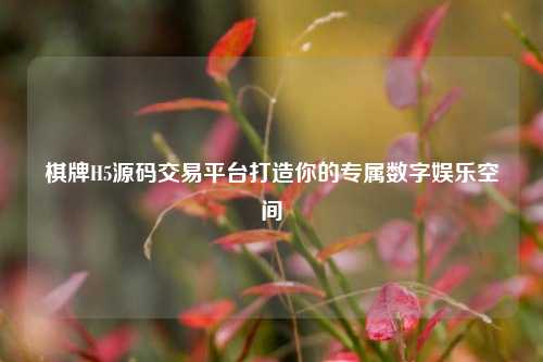棋牌H5源码交易平台打造你的专属数字娱乐空间