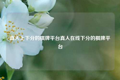 真人上下分的棋牌平台真人在线下分的棋牌平台