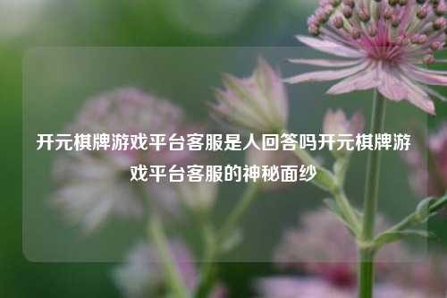 开元棋牌游戏平台客服是人回答吗开元棋牌游戏平台客服的神秘面纱