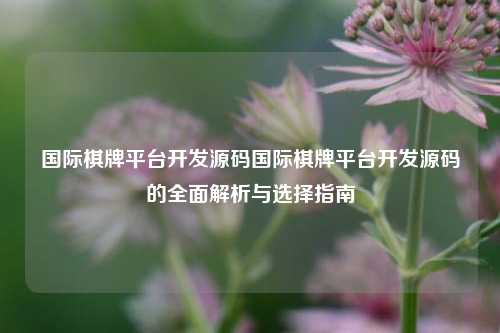 国际棋牌平台开发源码国际棋牌平台开发源码的全面解析与选择指南