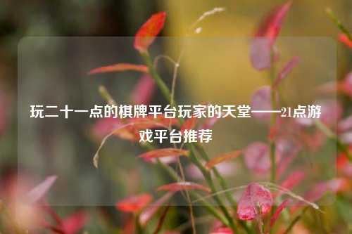 玩二十一点的棋牌平台玩家的天堂——21点游戏平台推荐