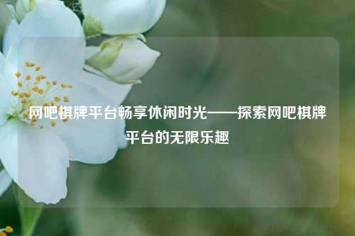网吧棋牌平台畅享休闲时光——探索网吧棋牌平台的无限乐趣