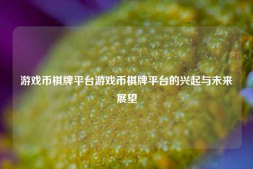 游戏币棋牌平台游戏币棋牌平台的兴起与未来展望
