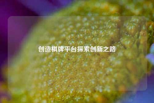 创造棋牌平台探索创新之路