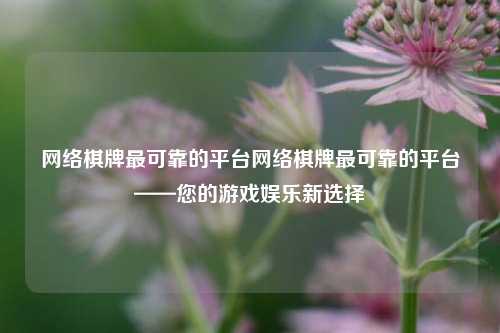 网络棋牌最可靠的平台网络棋牌最可靠的平台——您的游戏娱乐新选择