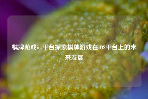 棋牌游戏ios平台探索棋牌游戏在iOS平台上的未来发展
