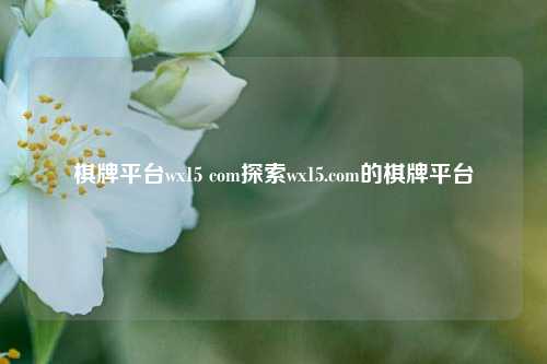 棋牌平台wx15 com探索wx15.com的棋牌平台