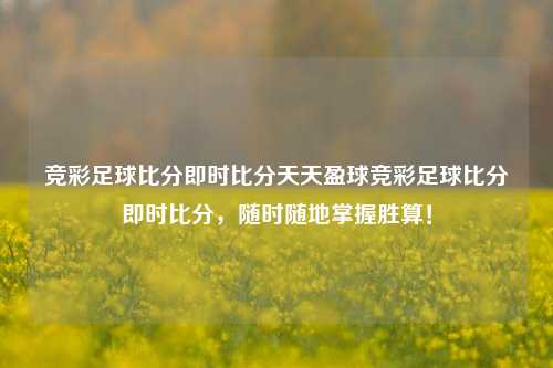 竞彩足球比分即时比分天天盈球竞彩足球比分即时比分，随时随地掌握胜算！