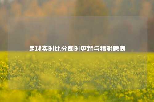 足球实时比分即时更新与精彩瞬间