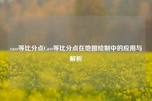 cass等比分点Cass等比分点在地图绘制中的应用与解析