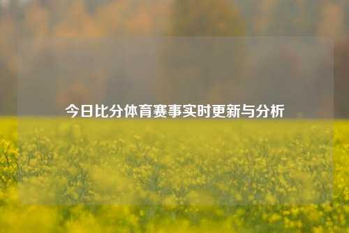 今日比分体育赛事实时更新与分析
