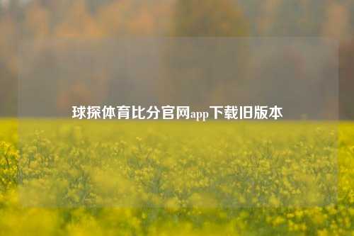 球探体育比分官网app下载旧版本