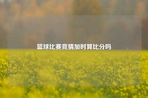 篮球比赛竞猜加时算比分吗