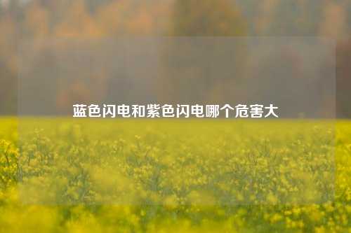 蓝色闪电和紫色闪电哪个危害大