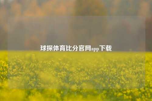 球探体育比分官网app下载