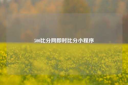 500比分网即时比分小程序